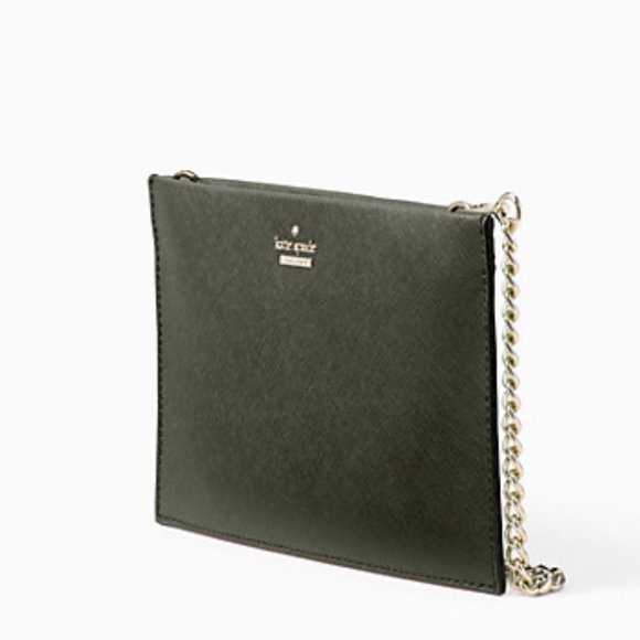 Kate Spade Cameron Street Mini Sima Leather Clutch Crossbody - Evergreen - Picture 5 of 5